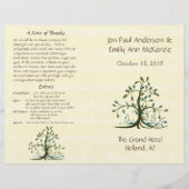 Musical Whimsical Tree Wedding Programme (Voorkant)