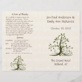 Musical Whispy Tree Wedding Program (Voorkant)