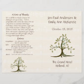 Musical Whispy Tree Wedding Program (Voorkant)