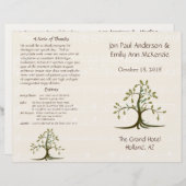 Musical Whispy Tree Wedding Program (Voorkant / Achterkant)