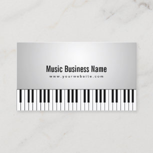 Musical White Piano Keys Muziek Visitekaartje