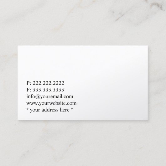 Musical White Piano & Voice Teacher Music Visitekaartje (Achterkant)