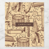  Musical Wijn Etiket (Enkel label)