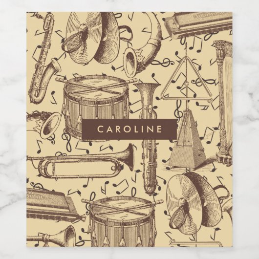  Musical Wijn Etiket (Enkel label)