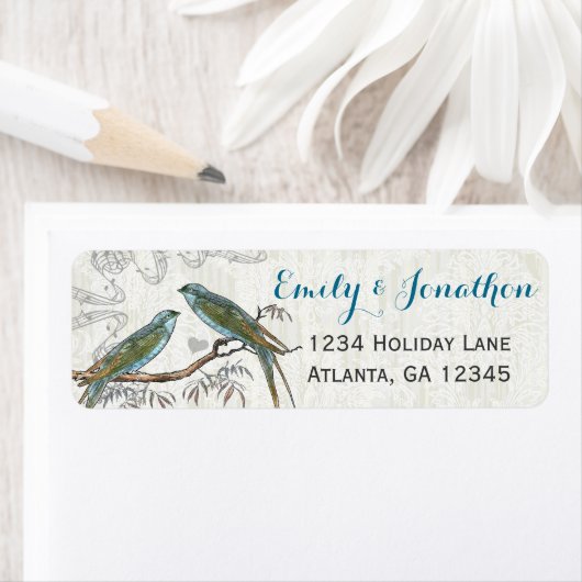 Musical Wood Texture  Birds Labels (Insitu)