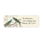 Musical Wood Texture  Birds Labels (Voorkant)