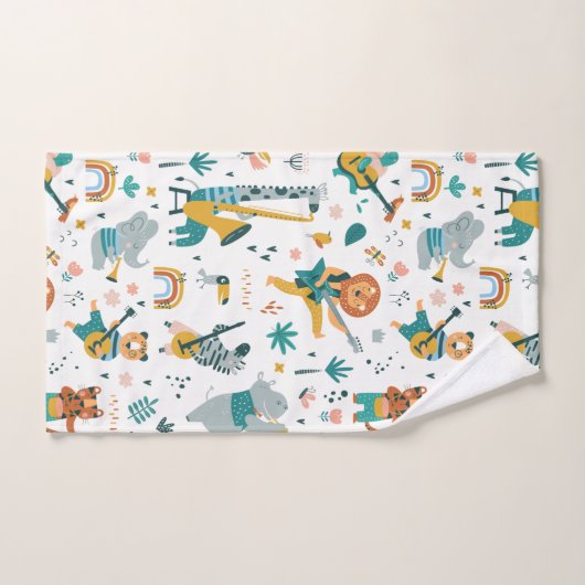 Musical Woodland Animals Bad Handdoek (Handdoek)