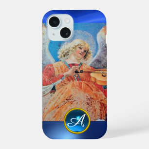 MUSICALE ENGEL, Blauwe Saffier Monogram iPhone 15 Hoesje