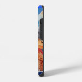 MUSICALE ENGEL, Blauwe saffier Monogram iPhone Hoesje (Linkerkant)