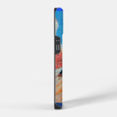 MUSICALE ENGEL, Blauwe saffier Monogram iPhone Hoesje (Rechterkant)