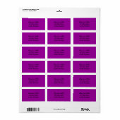 MUSICALE HEMSA Bat Bar Mitzvah Retouradres Etiket (Full Sheet)