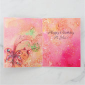 MUSICALE KLOVN MET ROZE GLITTERS Gefeliciteerd Kaart (Binnen)