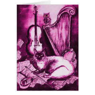 MUSICALE MOEDERDAG KAT ,Roze Fuchsia Wit
