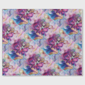 MUSICALE ROZE CLOWN MET UIL CADEAUPAPIER (Vlak)