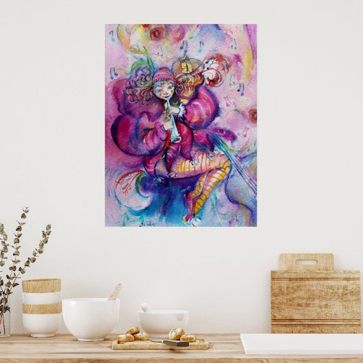 MUSICALE ROZE CLOWN POSTER (Keuken)