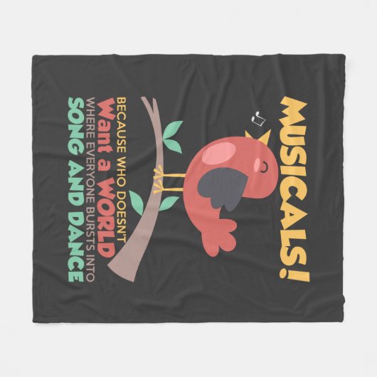 Musicals omdat wie geen Song en Dance wil Fleece Deken (Voorkant (Horizontaal))