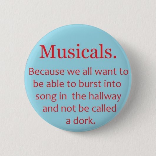 Musicals Ronde Button 5,7 Cm (Voorkant)