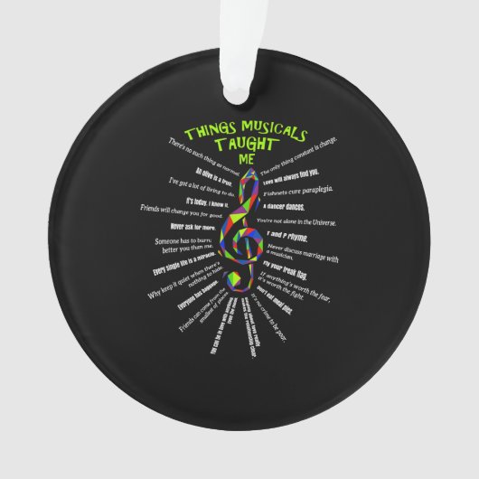 Musicals vertelden me actor 3 ornament (voorkant)