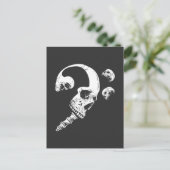 Musican Skeletmuziek Briefkaart (Staand voorkant)