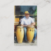 Musici - Bongo Drums spelen Visitekaartje (Achterkant)