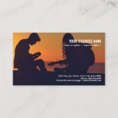 musici gitaren visitekaartje (Achterkant)