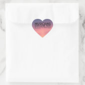 Musici hebben Sticker van liefdeshart nodig (Tas)