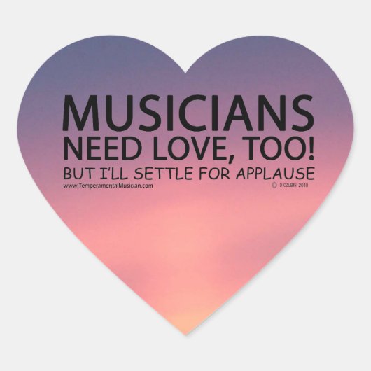 Musici hebben Sticker van liefdeshart nodig (Voorkant)