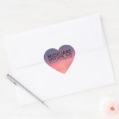 Musici hebben Sticker van liefdeshart nodig (Envelop)