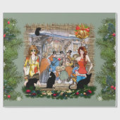 Musici in het oude Amsterdam met Kerstmis Cadeaupapier (Vlak)