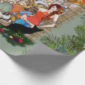 Musici in het oude Amsterdam met Kerstmis Cadeaupapier (Hoek)