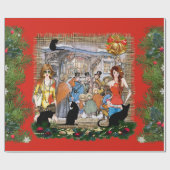 Musici in het oude Amsterdam met Kerstmis Cadeaupapier (Vlak)