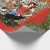 Musici in het oude Amsterdam met Kerstmis Cadeaupapier (Hoek)