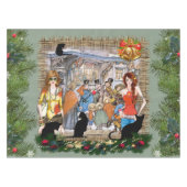 Musici in het oude Amsterdam met Kerstmis Tafelkleed (Voorkant (Horizontaal))