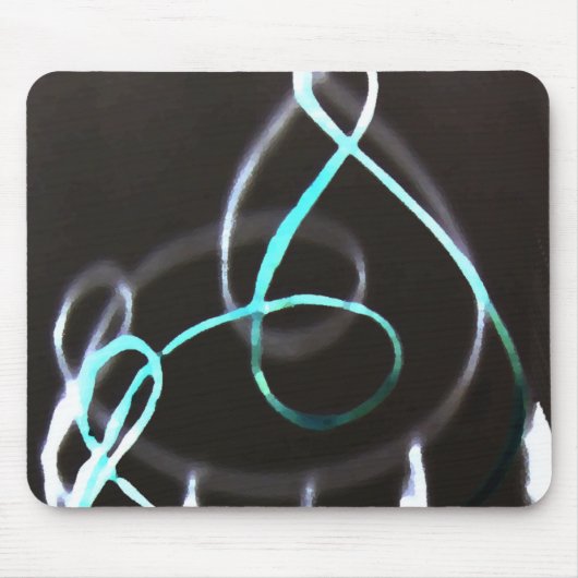 Musiciaan Turquoise Abstract Muismat (Voorkant)