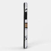 Musiciaans monogram zwart en wit Case-Mate iPhone case (Achterkant/rechts)