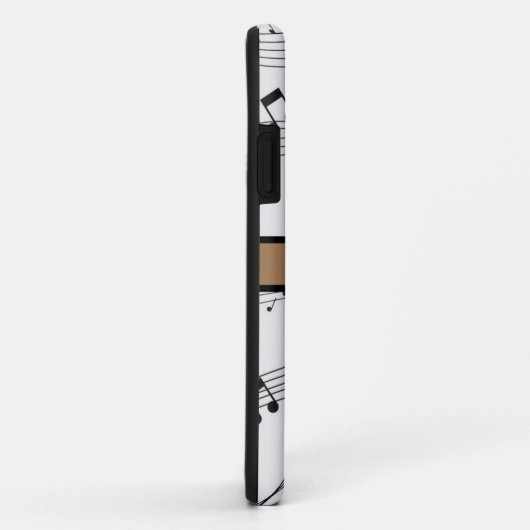 Musiciaans monogram zwart en wit Case-Mate iPhone case (Achterkant/rechts)