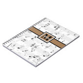 Musiciaans monogram zwart en wit notitieboek (Linkerzijde)
