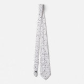 Musiciaans monogram zwart en wit stropdas (Achterkant)