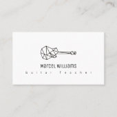 Musiciaans wit Visitekaartje met gitaar (Voorkant)