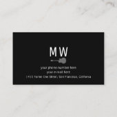 Musiciaans zwart Visitekaartje met gitaar (Achterkant)