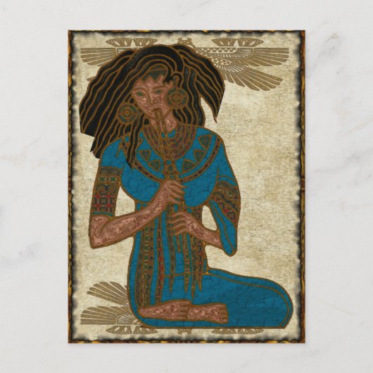 Musiciaanse Folk Art Briefkaart (Voorkant)