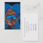 Musiciaanse kunst leugen gitarist orangutan aap visitekaartje (Voorkant / Achterkant)