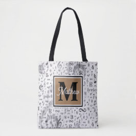 Musiciaanse monogram tote bag