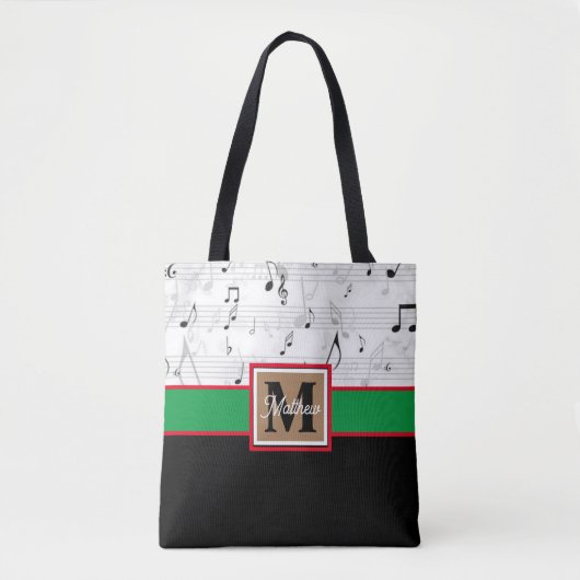 Musiciaanse monogram tote bag (Voorkant)