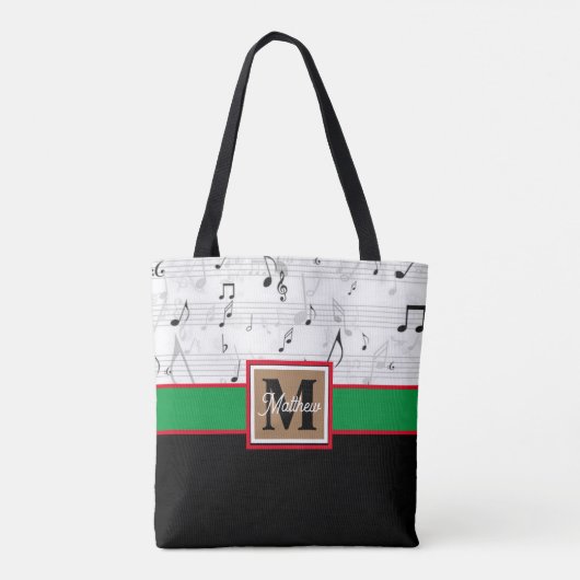 Musiciaanse monogram tote bag (Achterkant)