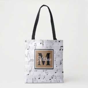Musiciaanse monogram tote bag