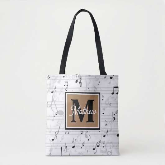 Musiciaanse monogram tote bag (Voorkant)