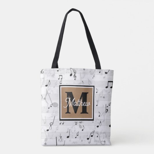 Musiciaanse monogram tote bag (Achterkant)