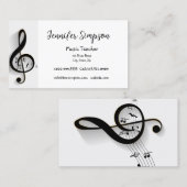 Musiciaanse Musical Muzieknoten Teacher Band Singa Visitekaartje (Voorkant / Achterkant)