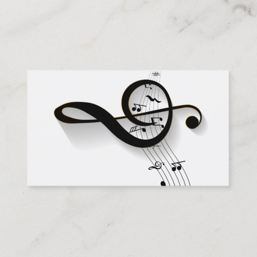 Musiciaanse Musical Muzieknoten Teacher Band Singa Visitekaartje (Achterkant)